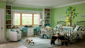 لون زخرفة غرفة الطفل